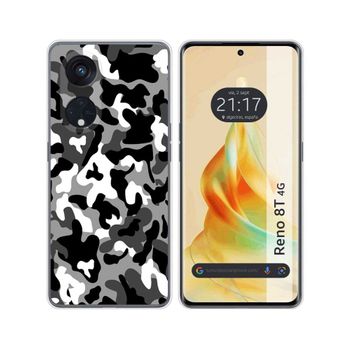 Funda Silicona Oppo Reno 8t 4g Diseño Snow Camuflaje Dibujos