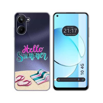 Funda Silicona Transparente Realme 10 4g Diseño Summer Dibujos