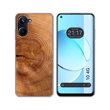 Funda Silicona Realme 10 4g Diseño Madera 04 Dibujos