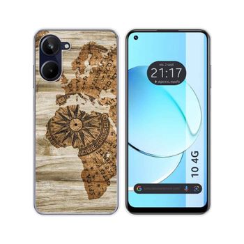 Funda Silicona Realme 10 4g Diseño Madera 07 Dibujos