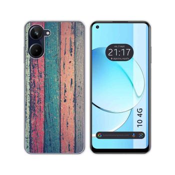 Funda Silicona Realme 10 4g Diseño Madera 10 Dibujos