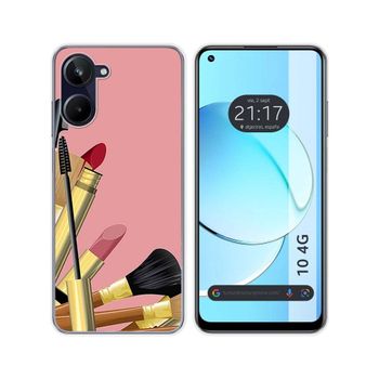 Funda Silicona Realme 10 4g Diseño Brochas Dibujos