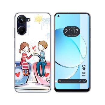 Funda Silicona Realme 10 4g Diseño Café Dibujos