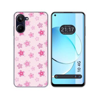 Funda Silicona Realme 10 4g Diseño Flores Dibujos