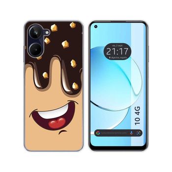 Funda Silicona Realme 10 4g Diseño Helado Chocolate Dibujos