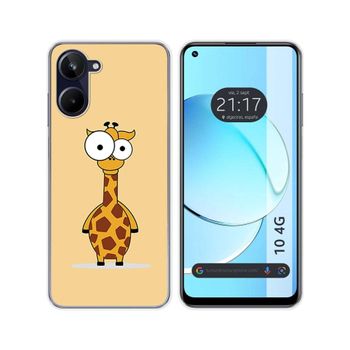 Funda Silicona Realme 10 4g Diseño Jirafa Dibujos