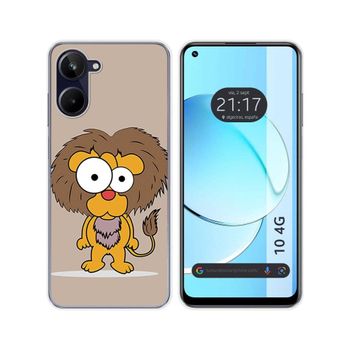 Funda Silicona Realme 10 4g Diseño Leon Dibujos