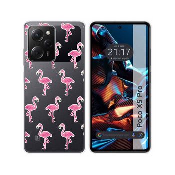 Funda Silicona Transparente Xiaomi Poco X5 Pro 5g Diseño Flamenco Dibujos