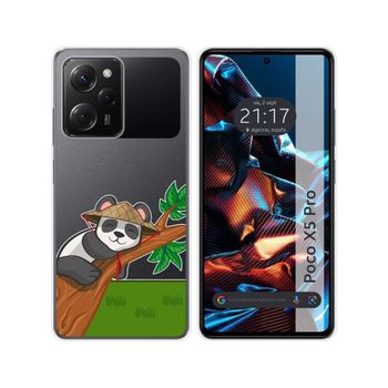 Funda Silicona Transparente Xiaomi Poco X5 Pro 5g Diseño Panda Dibujos