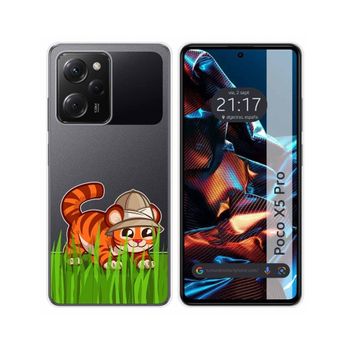 Funda Silicona Transparente Xiaomi Poco X5 Pro 5g Diseño Tigre Dibujos