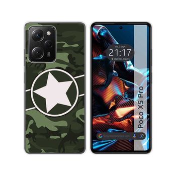 Funda Silicona Xiaomi Poco X5 Pro 5g Diseño Camuflaje 01 Dibujos