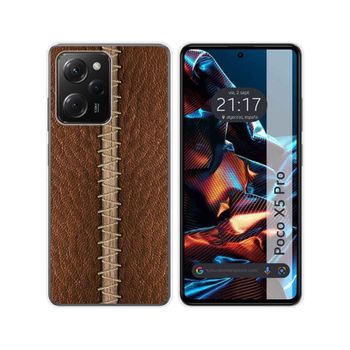 Funda Silicona Xiaomi Poco X5 Pro 5g Diseño Cuero 01 Dibujos