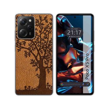 Funda Silicona Xiaomi Poco X5 Pro 5g Diseño Cuero 03 Dibujos