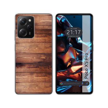 Funda Silicona Xiaomi Poco X5 Pro 5g Diseño Madera 02 Dibujos