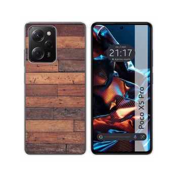 Funda Silicona Xiaomi Poco X5 Pro 5g Diseño Madera 03 Dibujos