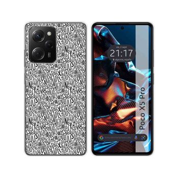 Funda Silicona Xiaomi Poco X5 Pro 5g Diseño Letras Dibujos