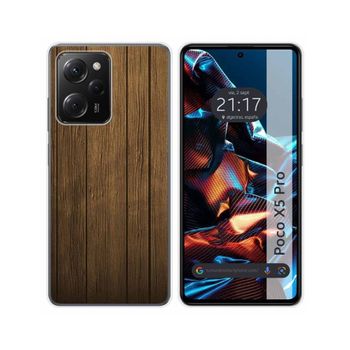 Funda Silicona Xiaomi Poco X5 Pro 5g Diseño Madera Dibujos