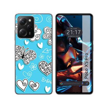 Funda Silicona Xiaomi Poco X5 Pro 5g Diseño Mariposas Dibujos