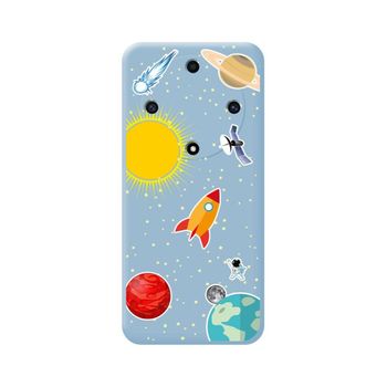 Funda Silicona Líquida Azul Huawei Honor Magic 5 Lite 5g Diseño Espacio Dibujos