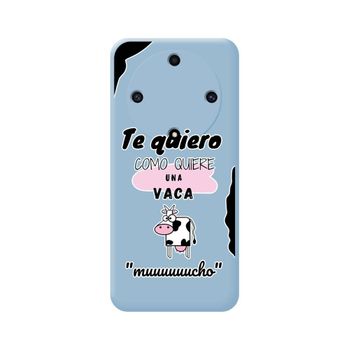 Funda Silicona Líquida Azul Huawei Honor Magic 5 Lite 5g Diseño Vaca Dibujos