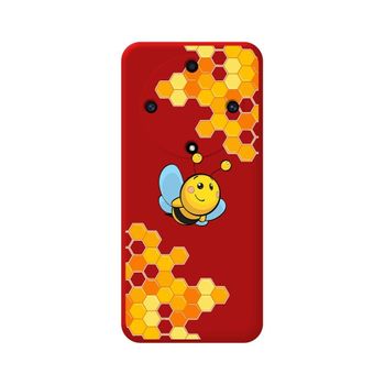 Funda Silicona Líquida Roja Huawei Honor Magic 5 Lite 5g Diseño Abeja Dibujos