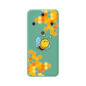 Funda Silicona Líquida Verde Huawei Honor Magic 5 Lite 5g Diseño Abeja Dibujos