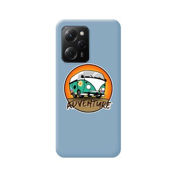 Funda Silicona Líquida Azul Xiaomi Poco X5 Pro 5g Diseño Adventure Dibujos