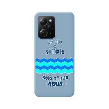 Funda Silicona Líquida Azul Xiaomi Poco X5 Pro 5g Diseño Agua Dibujos