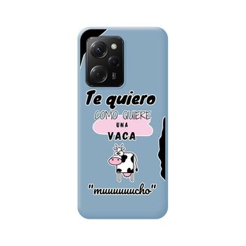 Funda Silicona Líquida Azul Xiaomi Poco X5 Pro 5g Diseño Vaca Dibujos