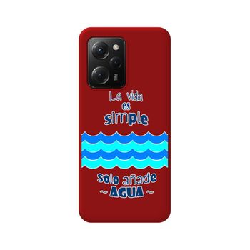 Funda Silicona Líquida Roja Xiaomi Poco X5 Pro 5g Diseño Agua Dibujos