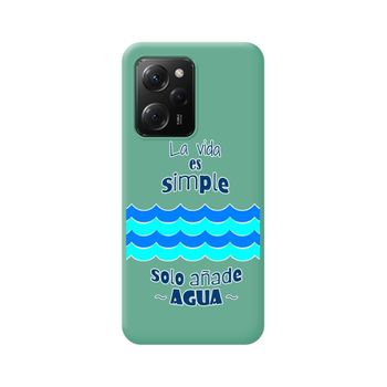 Funda Silicona Líquida Verde Xiaomi Poco X5 Pro 5g Diseño Agua Dibujos