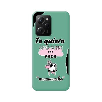 Funda Silicona Líquida Verde Xiaomi Poco X5 Pro 5g Diseño Vaca Dibujos