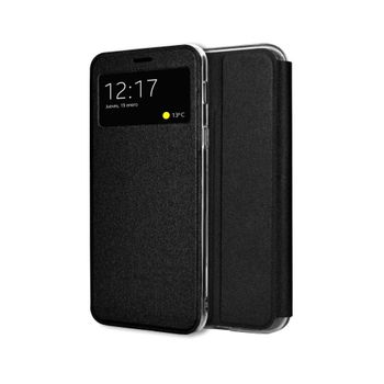 Funda Libro Soporte Con Ventana Para Huawei Honor X8a Color Negra