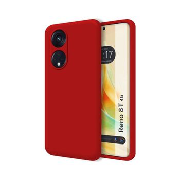 Funda Silicona Líquida Ultra Suave Para Oppo Reno 8t 4g Color Roja