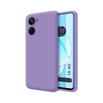 Funda Silicona Líquida Ultra Suave Realme 10 4g Color Morada