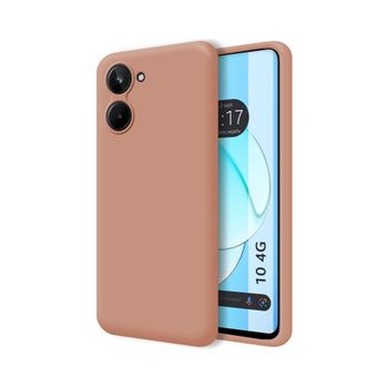 Funda Silicona Líquida Ultra Suave Realme 10 4g Color Rosa