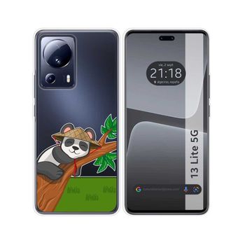 Funda Silicona Transparente Para Xiaomi 13 Lite 5g Diseño Panda Dibujos