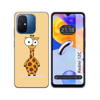 Funda Silicona Para Xiaomi Redmi 12c Diseño Jirafa Dibujos