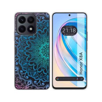 Funda Silicona Transparente Para Huawei Honor X8a Diseño Mandala Dibujos