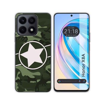 Funda Silicona Para Huawei Honor X8a Diseño Camuflaje 01 Dibujos