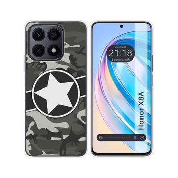 Funda Silicona Para Huawei Honor X8a Diseño Camuflaje 02 Dibujos