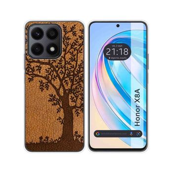 Funda Silicona Para Huawei Honor X8a Diseño Cuero 03 Dibujos