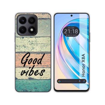 Funda Silicona Para Huawei Honor X8a Diseño Madera 01 Dibujos