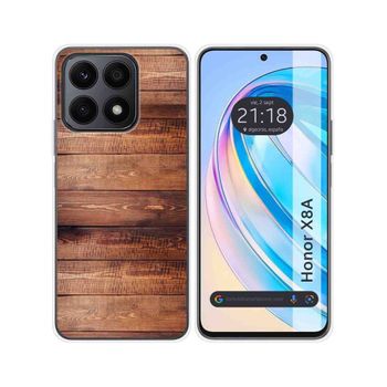 Funda Silicona Para Huawei Honor X8a Diseño Madera 02 Dibujos