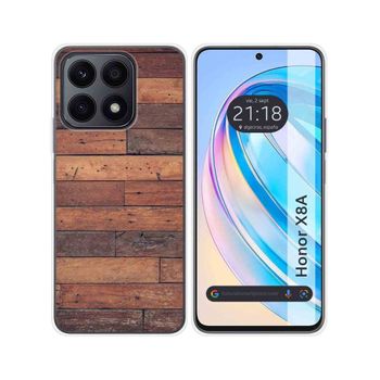 Funda Silicona Para Huawei Honor X8a Diseño Madera 03 Dibujos