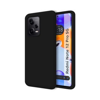 Funda Silicona Líquida Ultra Suave Xiaomi Redmi Note 12 Pro 5g Color Negra