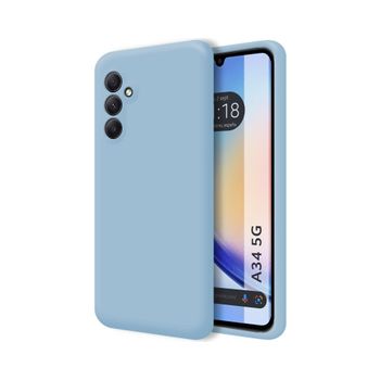 Funda Silicona Líquida Ultra Suave Samsung Galaxy A34 5g Color Azul