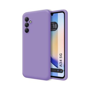 Funda Silicona Líquida Ultra Suave Samsung Galaxy A34 5g Color Morada