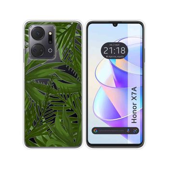 Funda Silicona Transparente Para Huawei Honor X7a Diseño Jungla Dibujos