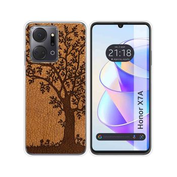 Funda Silicona Para Huawei Honor X7a Diseño Cuero 03 Dibujos